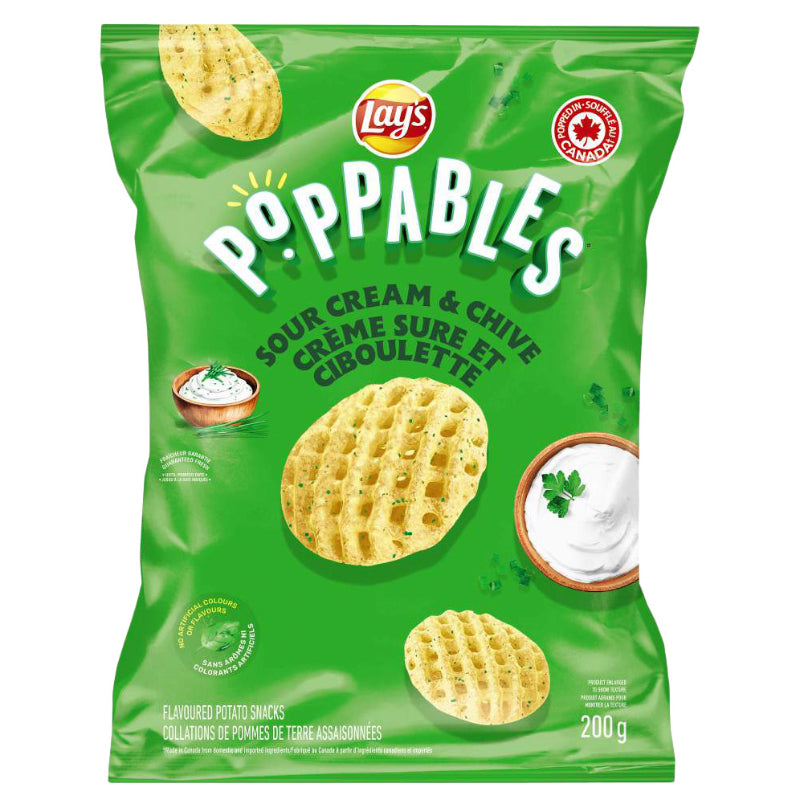 Lay's Poppables Sour Cream and Chives Flavoured Potato Snacks - 200g