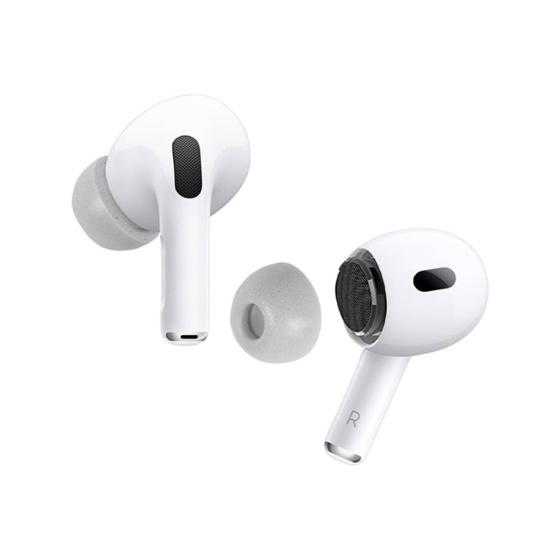 LOGiiX Memory Foam Ear Tips Pro Kit for AirPods Pro (3rd Generation) - Light Gray / White - 4 pairs