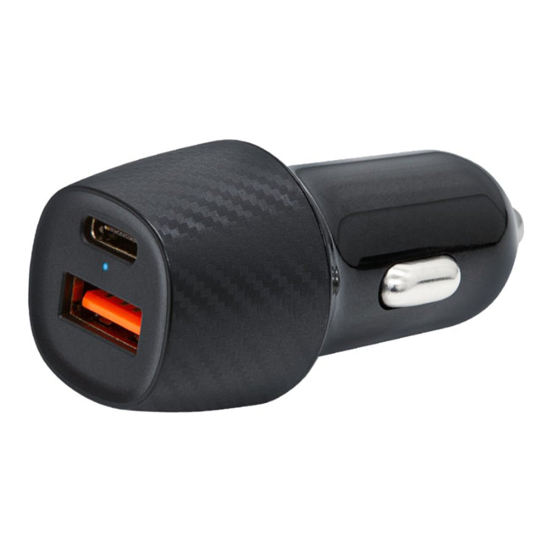 Helix USB-A &amp; USB-C Car Power Adapter - Black - ETHCCHGC