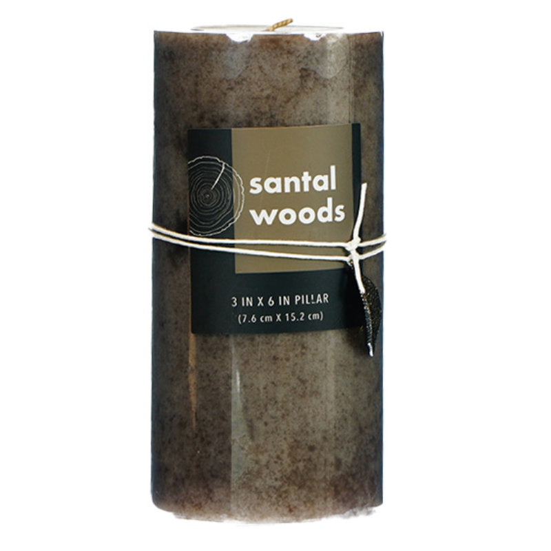Alaura Pillar Mottled Candle - Sandel Wood