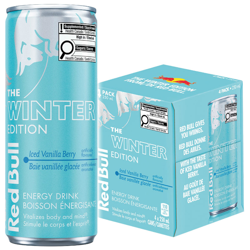 Red Bull The Winter Edition Energy Drink - Iced Vanilla Berry - 4x250ml