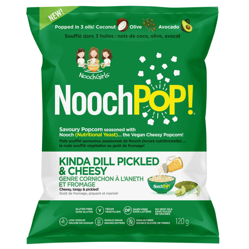 NoochPOP! Savoury Popcorn - Kinda Dill Pickled and Cheesy - 120g