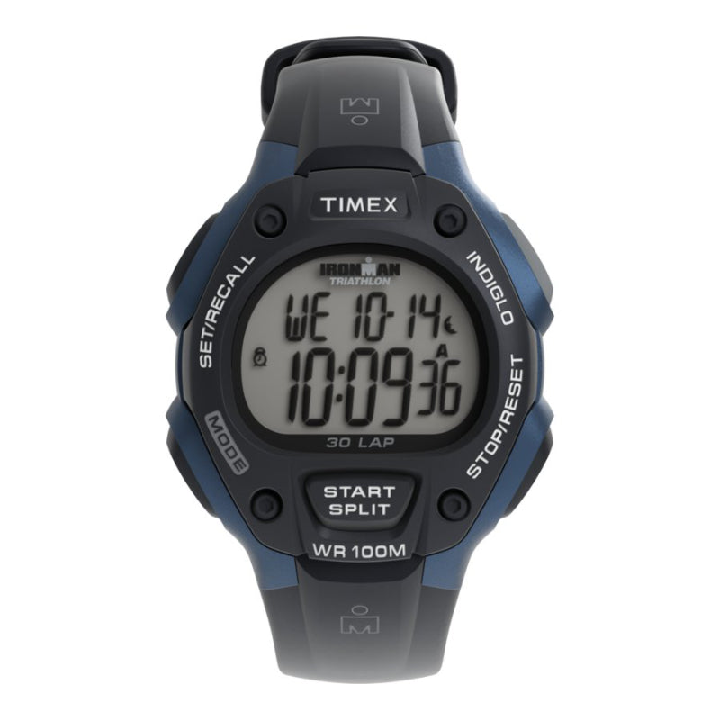 Timex Ironman Classic 30 Full-Size Wristwatch - Black/Blue - T5H591GP