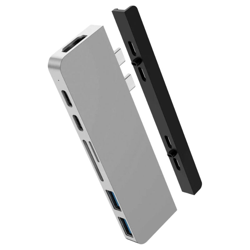 Hyperdrive Duo 7-in-2 USB-C Hub for MacBook - HD28C - Silver