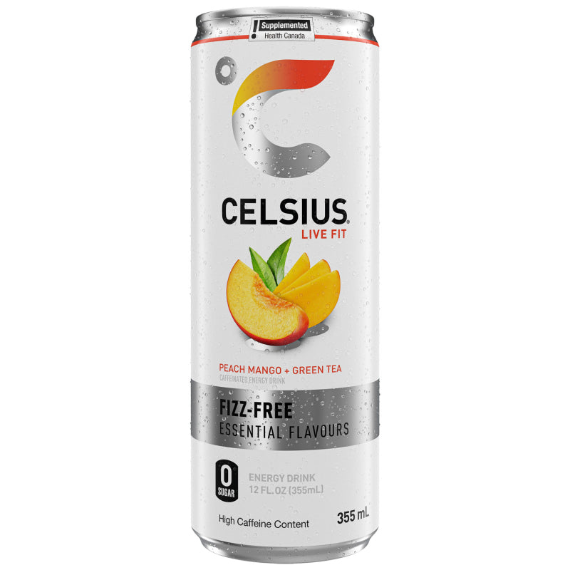Celsius Peach Mango Green Tea Energy Drink - 355ml