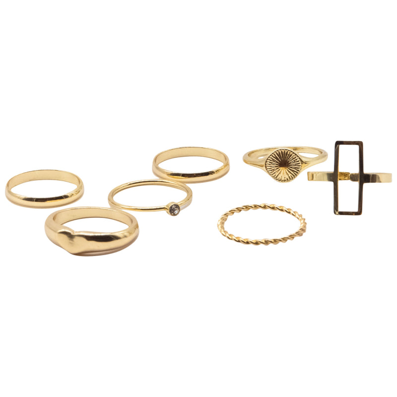 Steve Madden Stone Ring Set - Crystal