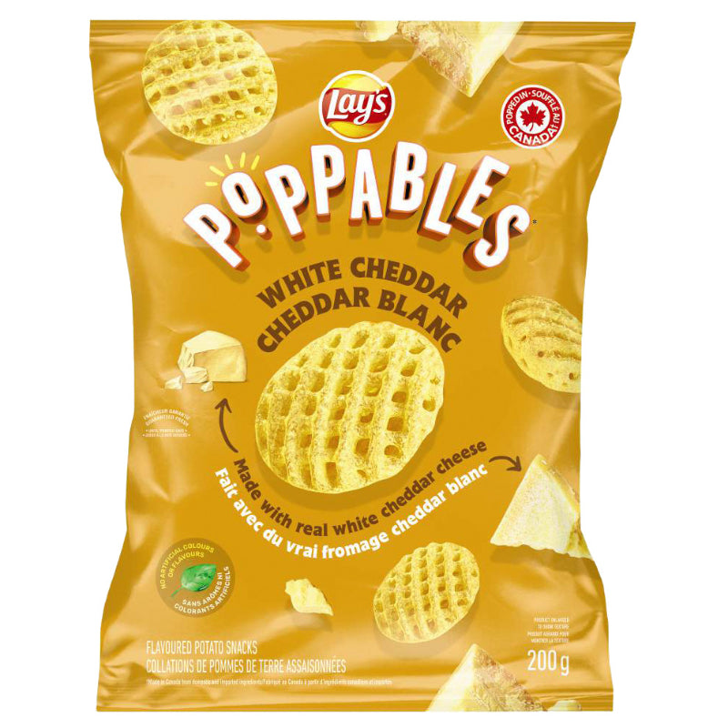 Lay's Poppables White Cheddar Flavoured Potato Snacks - 200g