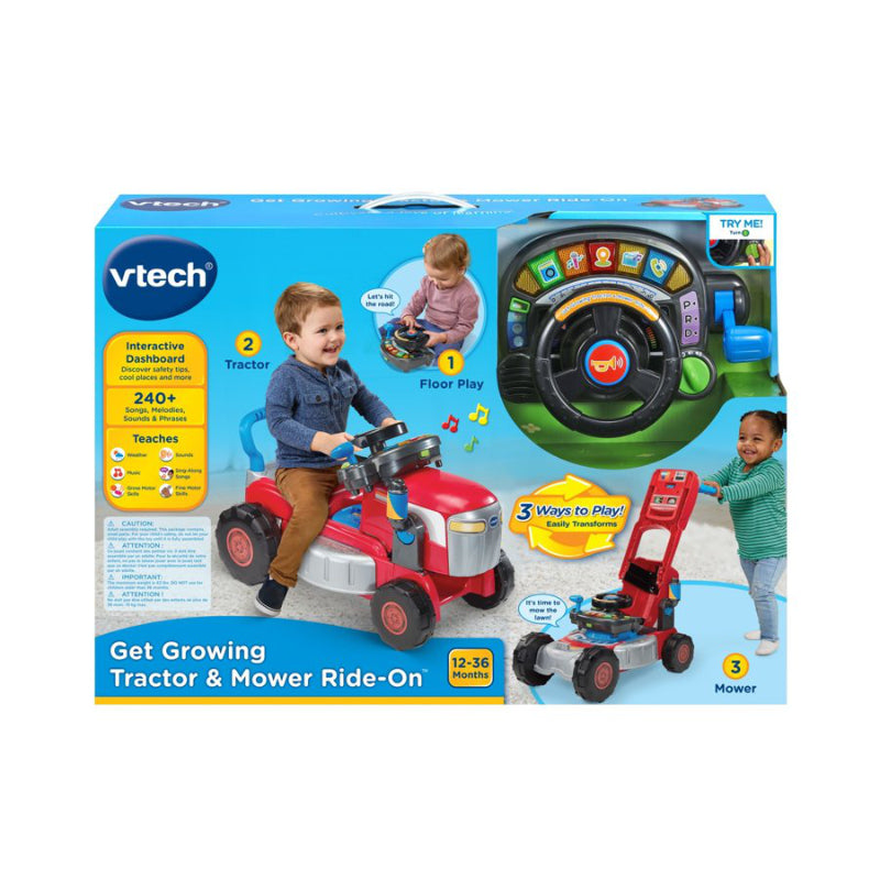 VTech Get Growing Tractor & Mower Ride-On