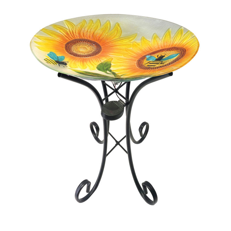 Collection by London Drugs Solar Birdbath - Sunflower