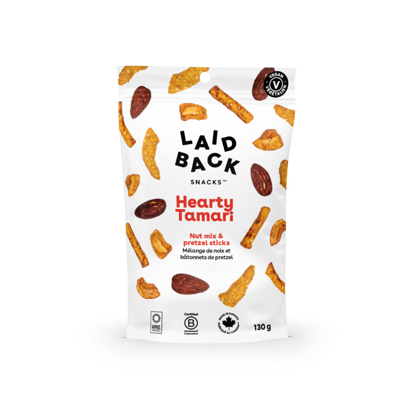 Laid Back Nut Mix & Pretzel Sticks Snacks - Hearty Tamari - 130g