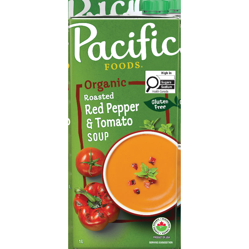 Pacific Organic Soup - Creamy Roasted Red Pepper &amp; Tomato - 1L