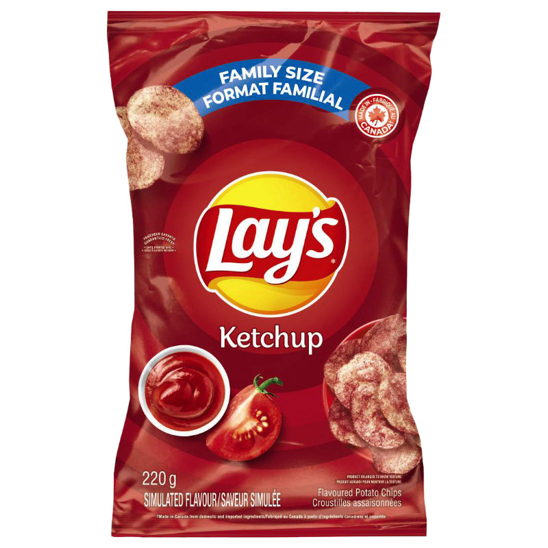 Lay's Ketchup Flavoured Potato Chips - Family Size - 220g