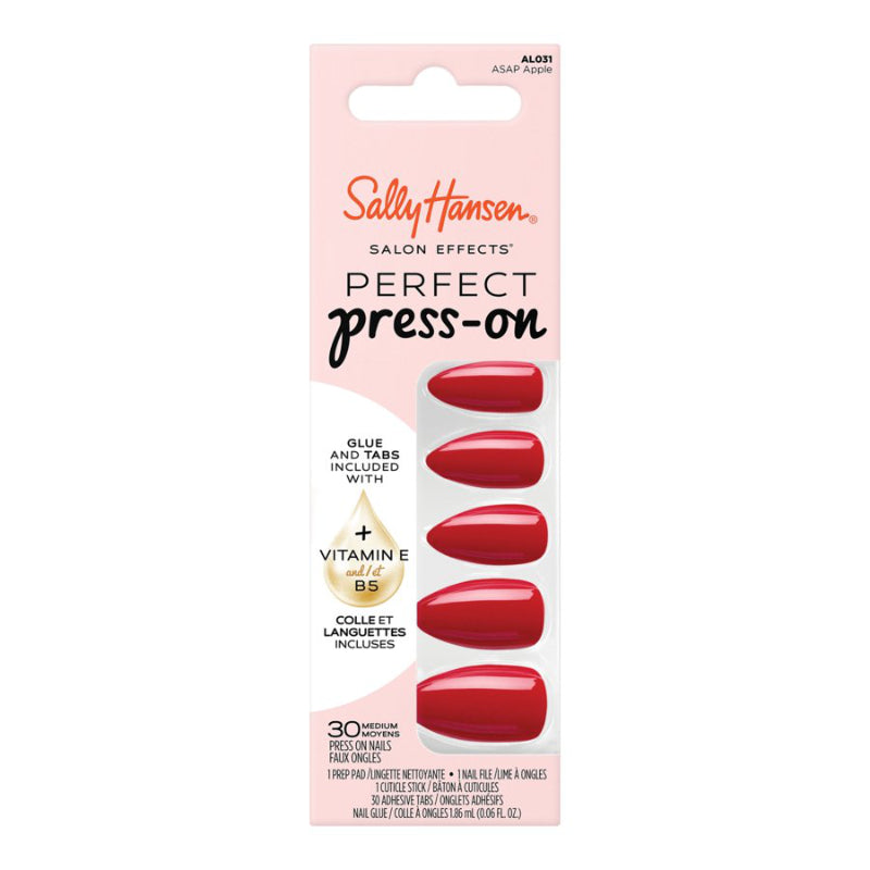 Sally Hansen Salon Effects Perfect Press-on False Nails Kit - Medium - Almond - Asap Apple (AL031) - 30's