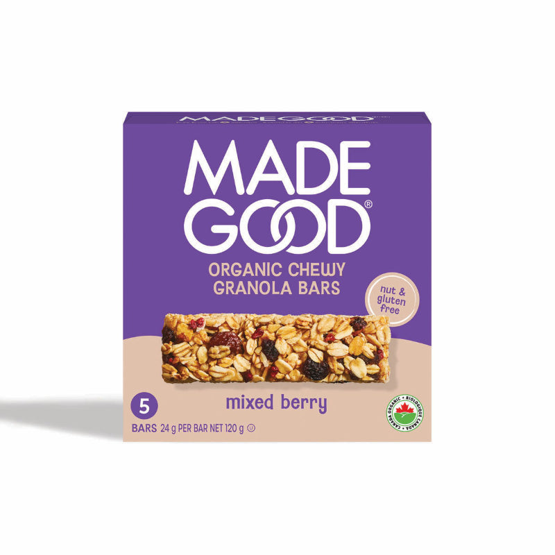 MadeGood Organic Chewy Granola Bars - Mixed Berry - 5 pack / 120g