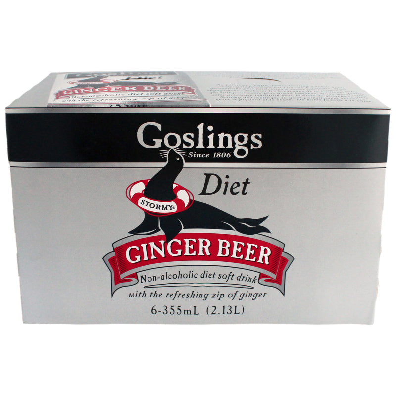 Goslings Non-Alcoholic Diet Ginger Beer - 6x355ml