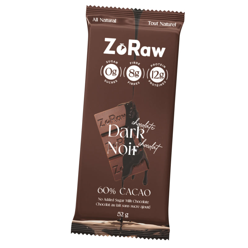ZoRaw 60% Cocoa Dark Chocolate Bar - 52g