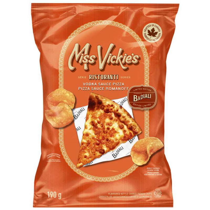 Miss Vickie's Flavoured Kettle Cooked Potato Chips - Vodka Sauce Pizza - 190g