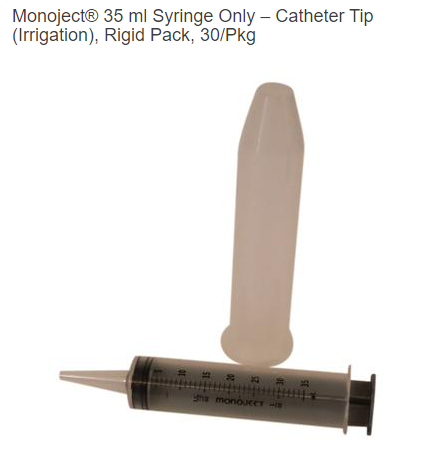 Monoject® 35 ml Syringe Only – Catheter Tip (Irrigation), Rigid Pack, 30/Pkg