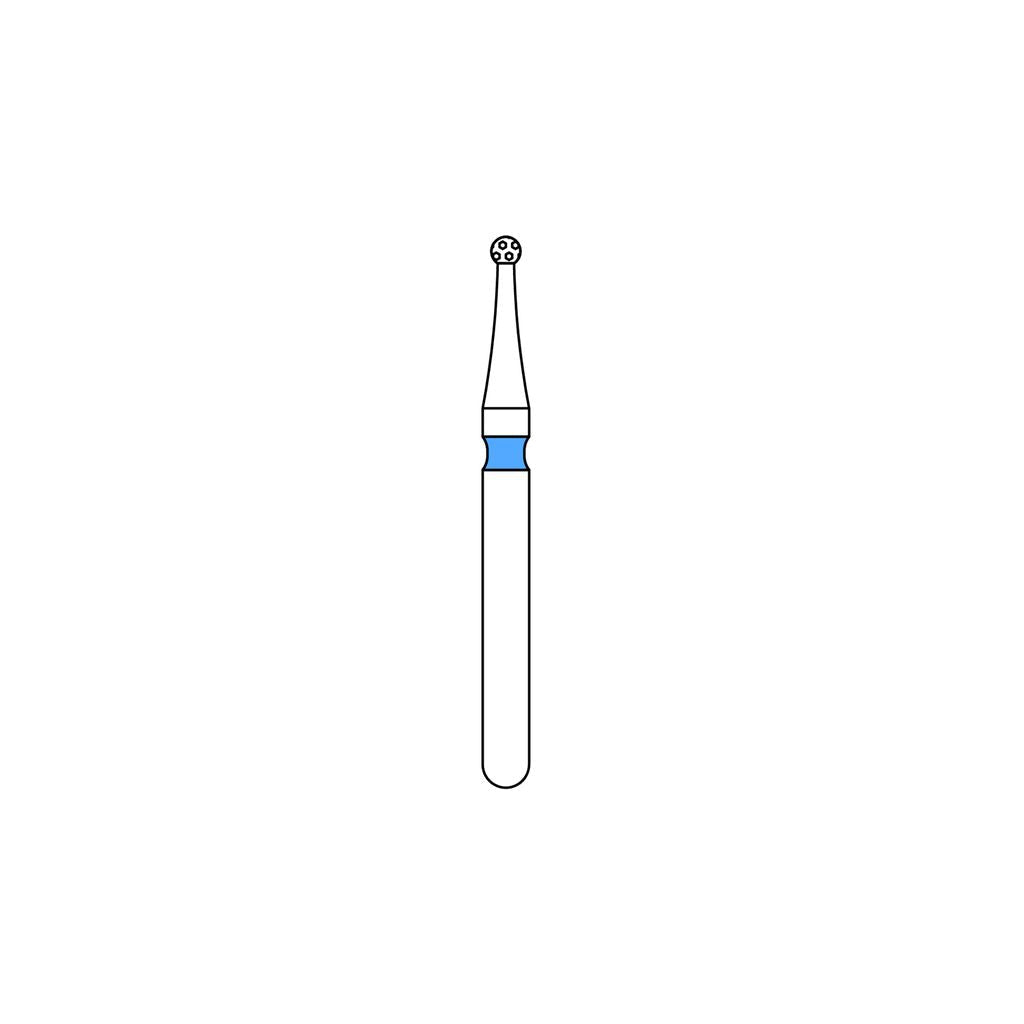 Priva Rotary Diamond Burs - Round - 5/Pk