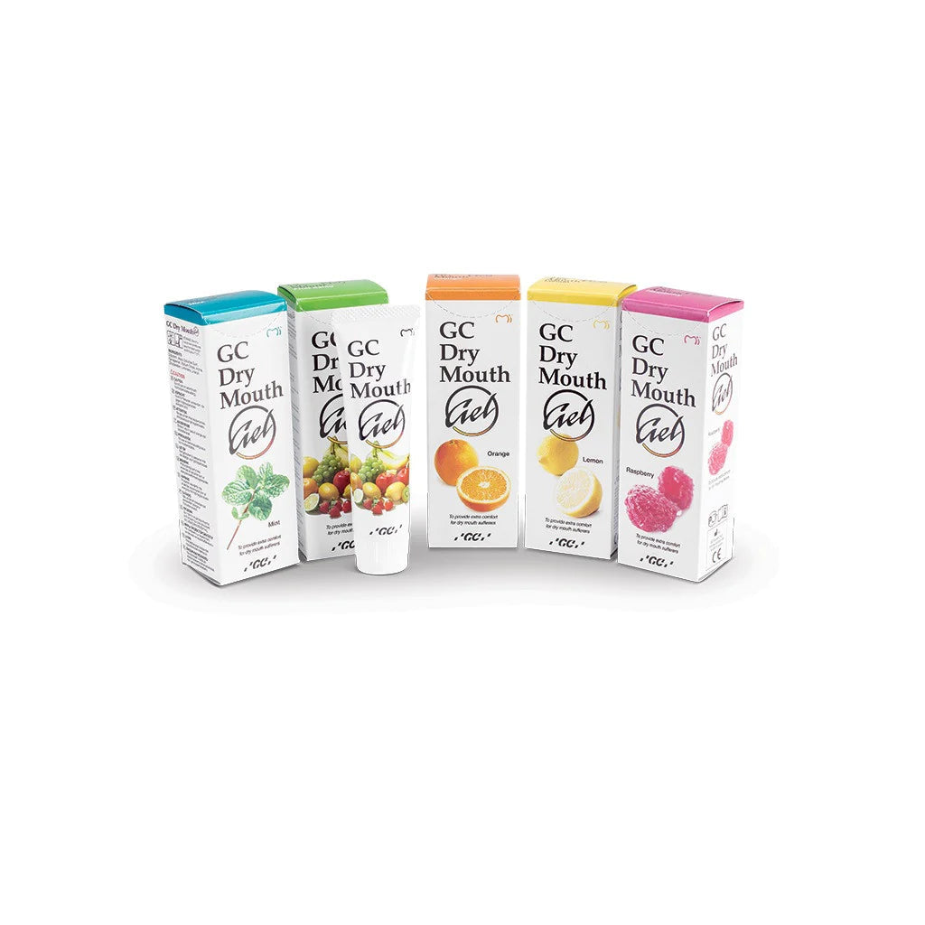 GC Dry Mouth Gel – 40 g Tube, Assorted, 10/Pkg