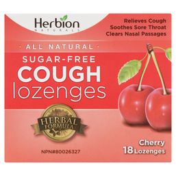 Herbion Naturals Sugar Free Cough Lozenges - Cherry