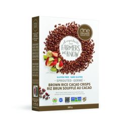 One Degree Organic Foods Sprouted Brown Rice Crisps - Cacao