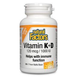 Natural Factors Vitamin K and D -Bonus Bottle