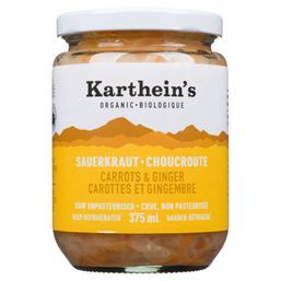 Karthein's Organic Raw Unpasteurized Sauerkraut - Carrots & Ginger
