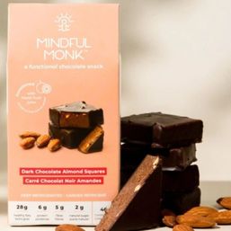 Mindful Monk Dark Chocolate Almond Squares - 2 pieces
