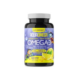 AquaOmega High DHA Kids Gummies Lemon