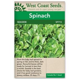 West Coast Seeds Seeds - Spinach, Seaside