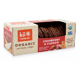Kii Naturals Cranberry Cashew Crisps Org