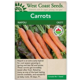 West Coast Seeds Seeds - Napoli Carrot Certified Organic