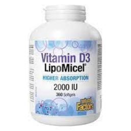 Natural Factors LipoMicel Vit D 2000IU