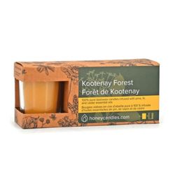 Honey Candles Votives Kootenay Forest 3pk