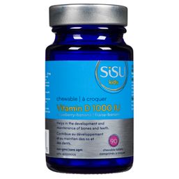 Sisu Chewable Vitamin D 1000IU Strawberry Banana