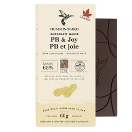 Hummingbird Single Origin PB & Joy 65% Dark Chocolate Bar