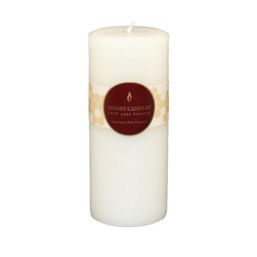 Honey Candles Round Pillar - Pearl 7x3