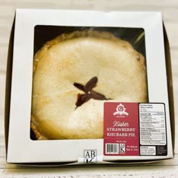 The Carriage House Bakery Strawberry Rhubarb Pie Kosher 9 inch