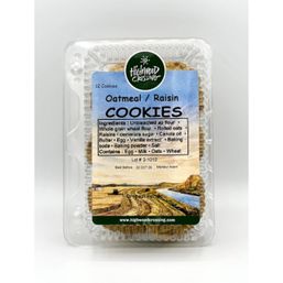 Highwood Crossing Oatmeal Raisin Cookies 12 pack