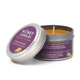 Honey Candles Essentials Tin - Country Lavender 3oz