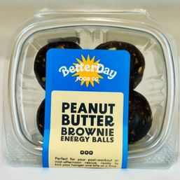BetterDay Food Co. [4 Pack] Peanut Butter Brownie Energy Balls