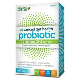 Genuine Health Advanced Gut Health Probiotic - 15 Billion CFU