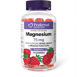 Preferred Nutrition Magnesium Citrate 75 mg Vegan Gummies Raspberry