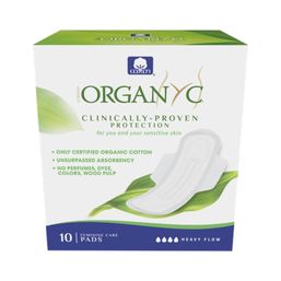 Organyc Pads Heavy Flow With Wings Folded