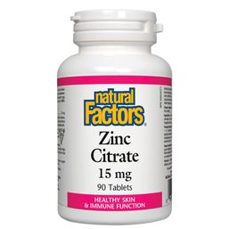 Natural Factors Zinc Citrate - 15 mg