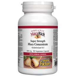 Natural Factors Organic MacaRich Super Strength Maca Concentrate - 500 mg