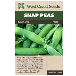 West Coast Seeds Seeds - Sugar Ann Snap Peas