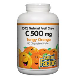 Natural Factors 100% Natural Fruit Chew C - Tangy Orange 500 mg