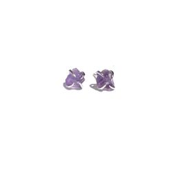 Royce and Oak Amethyst Earrings Silver